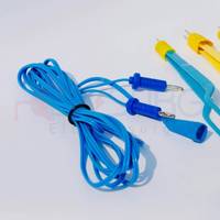 Ensemble de forceps bipolaires américains jetables de haute qualité, 4 forceps, câble de 3 mètres, fabrication américaine, pour la chirurgie canine |   Électrochirurgie en gros