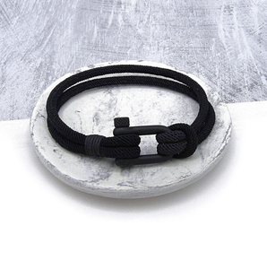En's auautical ouoble trtrand hackhackle & ope racelet OT Elling ope ailor racracelet personalizable - Product Image 2