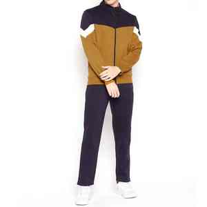 Chándal de algodón personalizado con cremallera de primera calidad con estructura interior transpirable suave y silueta atlética de moda elegante - Product Image 1