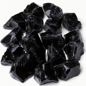 Pierres <span class=keywords><strong>de</strong></span> <span class=keywords><strong>cristal</strong></span> d'obsidienne noire brute naturelle pour la guérison, le Feng Shui, le Reiki et la méditation - Pierres brutes en gros - Product Image 5
