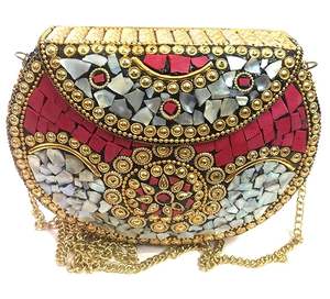 Bolso de Mano de Viaje de Mosaico Metálico Clásico de Primera Calidad, Accesorios de Herrajes de Lujo para Mujer, Elementos de Moda Modernos Mixtos - Product Image 3