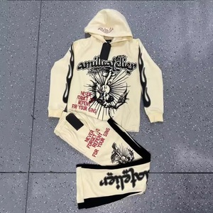 ชุดเสื้อฮู้ดมีฮู้ดแบบวินเทจ 2-in-1 พร้อมกางเกงขากระดิ่ง ลายพิมพ์ตัวการ์ตูนกันลมสำหรับเด็ก สไตล์ยูนิเซ็กซ์ เหมาะสำหรับฤดูหนาว - Product Image 2