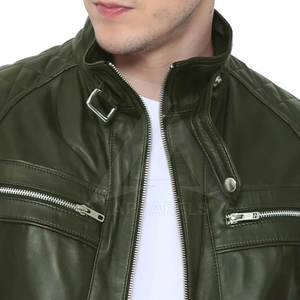 แจ็กเก็ตหนังผู้ชายแฟชั่นใหม่ฤดูใบไม้ร่วงแจ็คเก็ตหนังกันลมขายดีเสื้อแจ็คเก็ตหนังสำหรับผู้ชาย - Product Image 5