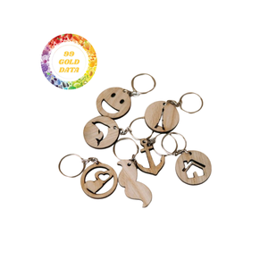 Porte-clés en bois gravé sur mesure Cadeaux d'entreprise uniques Grande quantité Budget Friendly Tarifs compétitifs - Product Image 1