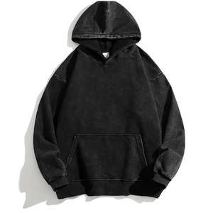 OEM Top Vente Haute Qualité Heavyweight Hommes Hoodies100 % Coton Lavage À Capuche 450 GSM Surdimensionné Lavé À Capuche - Product Image 3