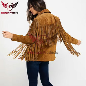 Veste en cuir pour femme de style récent avec manches longues Veste en cuir suédé pour femme Qualité supérieure Personnalisable pour femme - Product Image 6