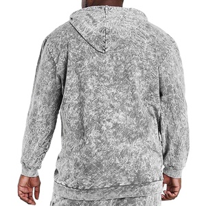 Survêtement en coton pour homme, délavé à l'acide, avec col à capuche, respirant et à séchage rapide pour la saison d'hiver, en vente - Product Image 5