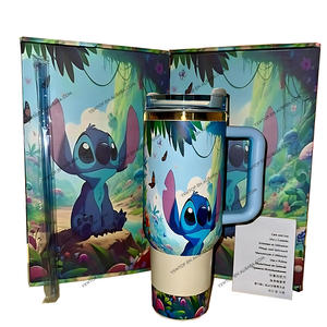 <span class=keywords><strong>Tasse</strong></span> de voyage sous vide à double paroi en acier inoxydable 40oz avec poignée isolée avec boîte-cadeau Logo personnalisé Cartoon <span class=keywords><strong>Lilo</strong></span> <span class=keywords><strong>Stitch</strong></span> Monster - Product Image 5