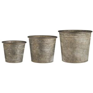 Jardinière ovale en acier galvanisé pour fleurs et jardin, jardinière en étain galvanisé, plante d'herbes en métal galvanisé vintage - Product Image 2