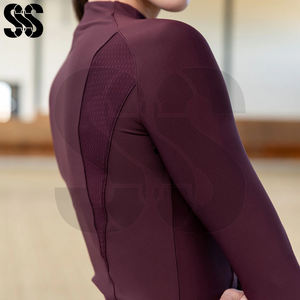 Camiseta Interior de Equitación para Mujer, Tejido Elástico Transpirable, Cierre de Cremallera, Alta Calidad para Entrenamiento Ecuestre - Product Image 6