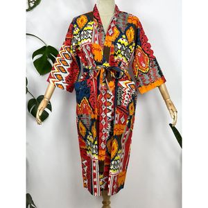Handmade Boho-House Bathrobe Pure Cotton Kimono Spring and Summer <b>Cardigan</b> Handcrafted Swimsuit Cover Ups - Product Image 3