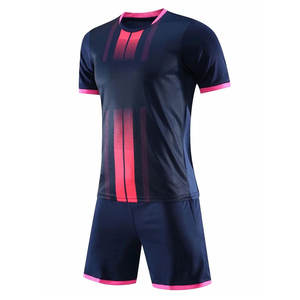 Conjunto de Uniforme de Fútbol Personalizable para Hombre, Camiseta de Fútbol con Degradado Azul, Impresión por Sublimación, Kit de Entrenamiento, Servicio OEM de Fábrica - Product Image 2