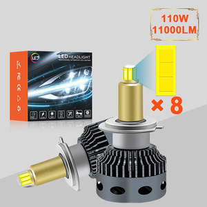 Usine d'éclairage automobile Victor X15 8 faces 360 °   <span class=keywords><strong>Ampoule</strong></span> de <span class=keywords><strong>phare</strong></span> LED 110W 11000LM 9-30V 3000K 4300K 6000K Ventilateur haute vitesse H1 H4 <span class=keywords><strong>H7</strong></span> H11 - Product Image 1