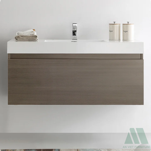 Meuble-lavabo en bois artisanal de style moderne pour meubles de salle de bain au design élégant prêt à assembler - Product Image 4