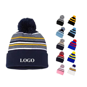 High Quality Outdoor Sports Winter Stylish <b>Hats</b> Custom logo Cuffless Beny Cap <b>Knitted</b> <b>Hat</b> Beanie With Custom logo - Product Image 6