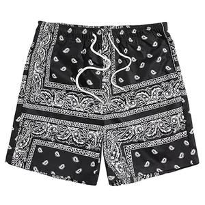 Short en polyester personnalisé confortable à taille élastique avec poches pour hommes Short de plage d'été imprimé pour hommes - Product Image 6