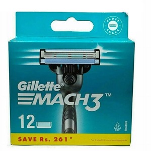 Recargas de 12 hojas de afeitar para hombre Gillette para Mach3 - Product Image 2