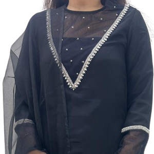 New arrivals sang trọng tay thêu punjabi salwar phù hợp với với dupatta <span class=keywords><strong>Net</strong></span> cổ & còng cho Ấn Độ & pakistani bên & đám cưới - Product Image 3