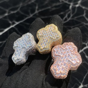 Vidhi Jewellery <b>18K</b> Hiphop Jewelry <b>Rings</b> for <b>Men</b> Custom Moissanite Iced Out Vvs <b>Ring</b> Iced Out Vvs Baguette Moissanite <b>Ring</b> - Product Image 6