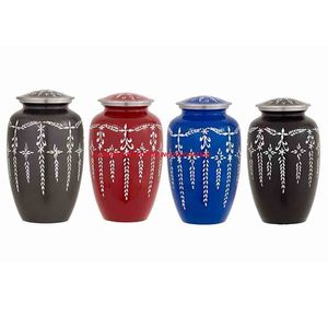 Urnas de cremación de metal de estilo americano azul púrpura con acabado colorido El mejor proveedor en la India para el Monumento de cenizas humanas - Product Image 6