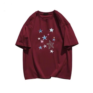 เสื้อยืดกราฟิกผ้าฝ้าย100% พรีเมี่ยมสำหรับผู้ชายน้ำหนักเบายืดได้พิมพ์โลโก้ด้านหน้าลายการ์ตูนน้ำหนัก240กรัม - Product Image 5