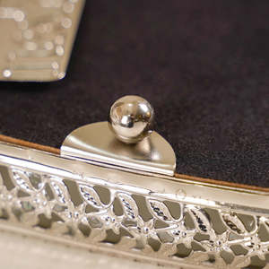 AMBAR EXPORTS Luxury Set of 3 Silver <b>Mirror</b> <b>Rectangle</b> Trays Handicraft Metal with Plant Pattern for Serving - Product Image 4