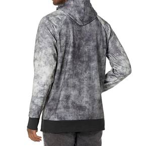 Pull à capuche pour homme en polyester/coton polaire couleur unie respirant séchage rapide hiver décontracté 300g tissu teint uni - Product Image 4