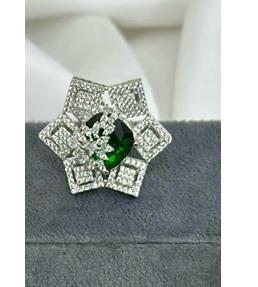 Luxury Silver Gold Finish Best Quality Adjustable CZ <b>Ring</b> For Function And Party Wedding Wear Collection For Women <b>Girls</b> - Product Image 3