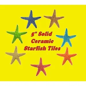 5\" <b>Mosaic</b> Ceramic Starfish Tile for Swim Pool 7 Color Bar Table <b>Wall</b> <b>Art</b> Bath Shower Decor - Product Image 1