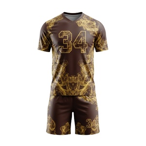 Conjunto de Uniforme de Fútbol Personalizado Verde Oscuro con Estampado Floral Dorado Sublimado, Traje Deportivo para Hombre - Product Image 6