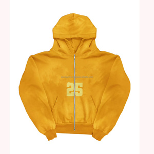 Sudadera con capucha lavada con ácido y cremallera desteñida al sol a la moda para mujer - Product Image 5