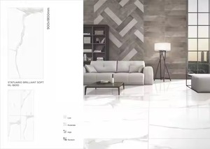 Statuario Carrelage en porcelaine de grande taille 1800x900mm GVT Matt Glossy PGVT Glazed Brilliant Color Shower Floors Poli Brown Slim - Product Image 2