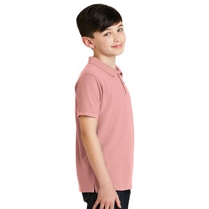 Polos pour garçons de haute qualité en polyester respirant, de couleur pure, avec sublimation personnalisée - Product Image 3