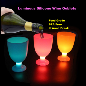 Unbreakable LED Luminous Silicone <strong>Wine</strong> Glasses Shatterproof <strong>Wine</strong> <strong>Tumblers</strong> Dishwasher Safe Drinkware - Product Image 4