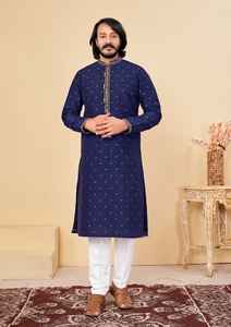 Vente en gros de pyjama kurta pour mariage et mariage pour homme Shalwar kameez Beautiful Kurta Stylish Designs Summer Factory Outfits - Product Image 5