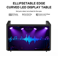 Cabina de DJ Portátil de 6 Pies con Pantalla LED para Video Wall, Efectos LED RGB Brillantes, Función SDK y Soporte de Piso