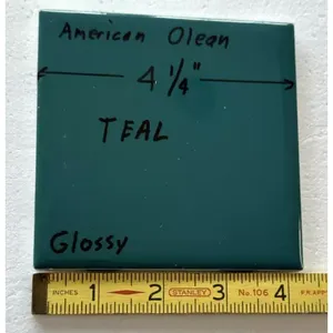 American Olean 4-1/4 \ "Azulejo de cerámica verde azulado brillante-Defectos verdes-para pisos de supermercado Paredes Decoración para sala de estar 5mm de espesor - Product Image 1