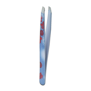Pince à épiler de qualité supérieure, faite à la main, en acier à haute teneur en carbone, avec un design floral et une pointe inclinée |   Ciseaux professionnels légers et durables pour les poils incarnés des sourcils - Product Image 1