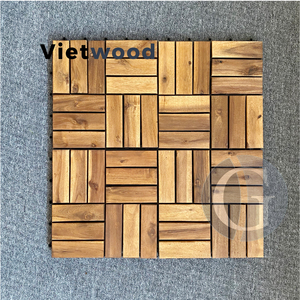 Dalles de terrasse en bois d'acacia du Vietnam - Imperméables et antidérapantes, design contemporain, garantie de plus de 5 ans pour une utilisation en extérieur - Product Image 3