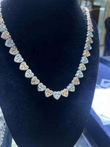 GRA certificado VVS Moissanite diamante 925 plata esterlina Iced Out Hip Hop corazón collar cadena moda lujo Bling joyería - Product Image 5