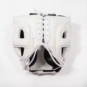 ชุดชกมวยสีขาวคุณภาพสูง ผลิตจากหนังวัวแท้ พร้อมอุปกรณ์ป้องกันศีรษะและอวัยวะเพศ จัดส่งฟรี - Product Image 4