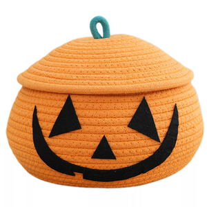 Panier de décoration en corde de coton pour Halloween, fait main au Vietnam, avec logo personnalisable, vente en gros - Product Image 3