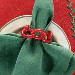 Best-Selling Durable Resin Napkin Rings with Embedded Beads Pearls Timeless <b>Table</b> Decor for All Dining <b>Occasions</b> - Product Image 6