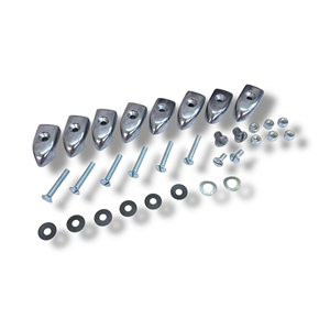 Juego de 8 tapas para canales de suelo + kit completo de fijaciones Lambretta LI S3 + TV3 + Special + SX - Product Image 1