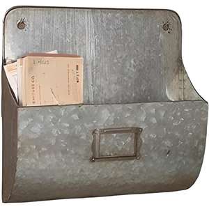 Finition antique Organisateur en métal galvanisé Support mural Porte-journaux et lettre Accessoires pour la maison de haute qualité Polyvalent - Product Image 1