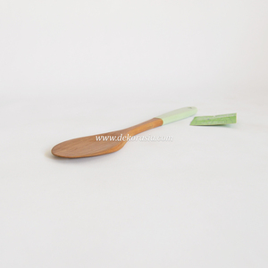 Spatule ovale en bois élégante Dekor Asia, résistante au lave-vaisselle et au micro-ondes, ustensile de cuisine de couleur unie pour la cuisson - Product Image 4