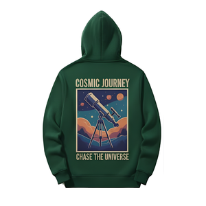 Trendy 2026 Men's Zipper <b>Hoodie</b> 100% Cotton Custom Design Fashionable Sportswear Breathable Eco-Friendly Green Color Printed - Product Image 3