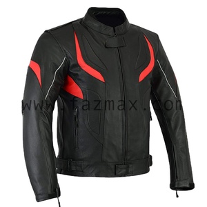 Veste en cuir de course en cuir de vache de qualité supérieure personnalisée, style motard, respirante et coupe-vent, avec option de taille plus, fournisseur OEM - Product Image 1
