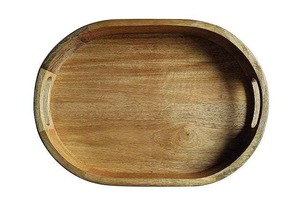 Bandejas de servicio de lujo personalizables con forma rectangular de madera de alta calidad para uso en fiestas caseras de Hotel - Product Image 4
