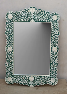 Bone Inlay Mirror <b>Frame</b> Stylish Hand Crafted Bone & Mother of Pearl Inlay Mirror <b>Frame</b> for Home Hotel Restaurant Decoration - Product Image 3